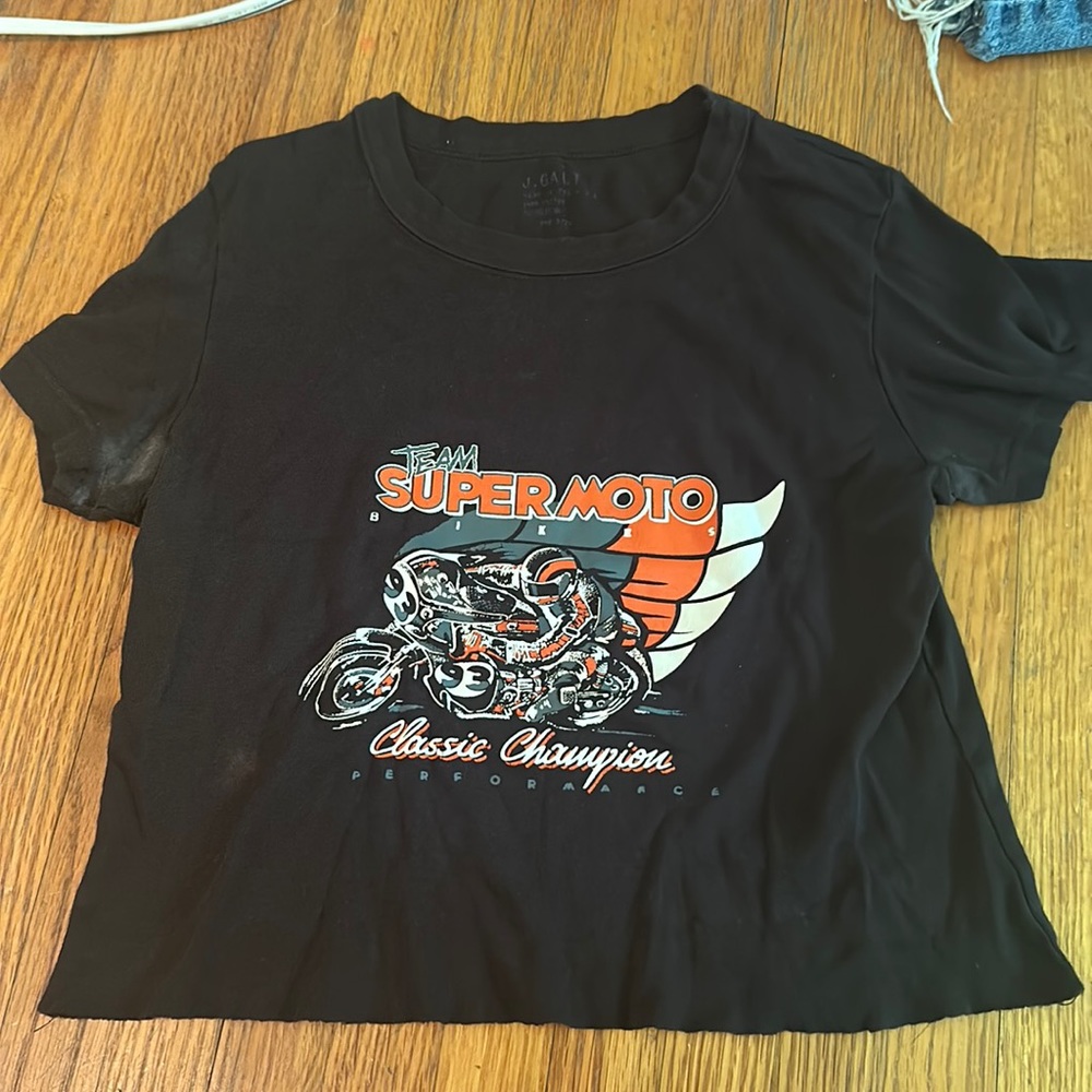 RARE Brandy Melville Super Moto Top 🏎️🏁🧡